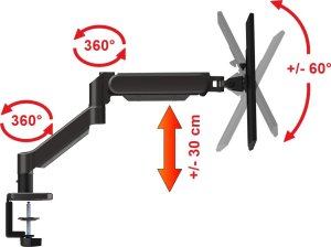 VETOUSON Uchwyt do Laptopa 12-17 cali Gazowy Biurkowy Uniwersalny VX-016 4