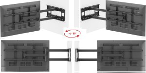 Dlugi 102cm Uchwyt do Telewizora 43-80 cali VX-530 Wieszak TV Extra Mocny 4