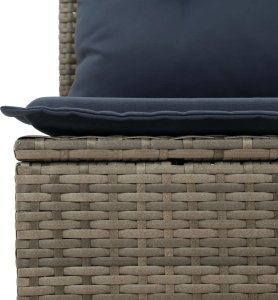 10-cz. zestaw wypoczynkowy do ogrodu, z poduszkami, szary 6