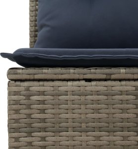 12-cz. zestaw mebli ogrodowych z poduszkami, szary, polirattan 6