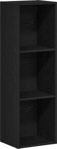vidaXL Regał biblioteczny Czarny Dąb 36x30x114 cm Drewno klejone 2