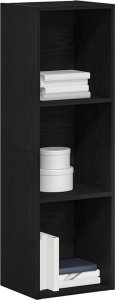 vidaXL Regał biblioteczny Czarny Dąb 36x30x114 cm Drewno klejone 4