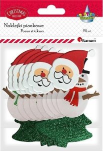 Naklejki piankowe głowy Boże Narodzenie 20szt EDUKAMP 1