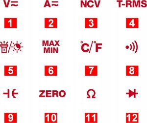 Habotest MULTIMETR MIERNIK CĘGOWY TERMOPARA WYŚWIETLACZ LCD LATARKA LED BATERIE ETUI 11