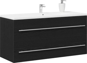 Szafka pod umywalkę, czarny dąb, 100x38,5x48 cm 4