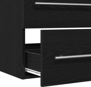 Szafka pod umywalkę, czarny dąb, 100x38,5x48 cm 9