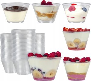 PUCHARKI POJEMNIKI NA DESERKI 150ml 24szt. kubek TULI na przekąski 1