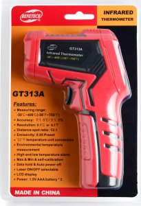 Benetech PIROMETR TERMOMETR LASEROWY BEZDOTYKOWY NA PODCZERWIEŃ EMISYJNOŚĆ -50 +400 9