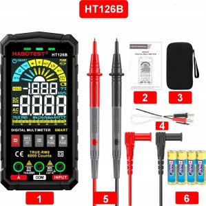 CYFROWY MULTIMETR UNIWERSALNY NCV RMS LIVE TEST TERMOPARA TEMP. LATARKA LED 12