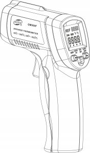 PIROMETR TERMOMETR LASEROWY BEZDOTYKOWY -50 +500C 12