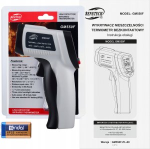 PIROMETR TERMOMETR LASEROWY BEZDOTYKOWY -50 +500C 2