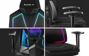 Fotel Huzaro Combat 6.2 Black RGB 12