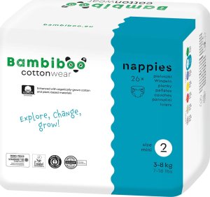 BAMBIBOO-PIELUCHY JEDNORAZOWE Z BAWEŁNĄ   R2.26SZT 1