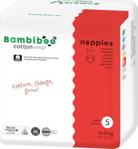 BAMBIBOO-PIELUCHY JEDNORAZOWE Z BAWEŁNĄ   R5.24SZT 1