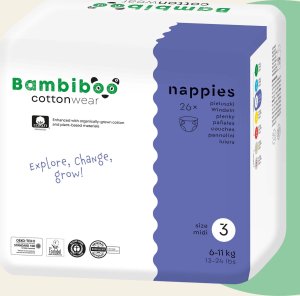 BAMBIBOO-PIELUCHY JENORAZOWE Z BAWEŁNA    R3.26SZT 3