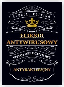 ETYKIETA NAKLEJKA NA NALEWKĘ BIMBER WÓDKE 10X - WIRUS 1