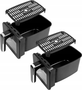 FRYTKOWNICA DWUKOMOROWA BEZTŁUSZCZOWA AIRFRYER Eldom FR210 DUŻA PODWÓJNA 9L 13