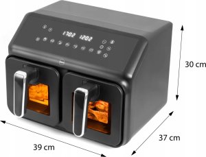 FRYTKOWNICA DWUKOMOROWA BEZTŁUSZCZOWA AIRFRYER Eldom FR210 DUŻA PODWÓJNA 9L 15