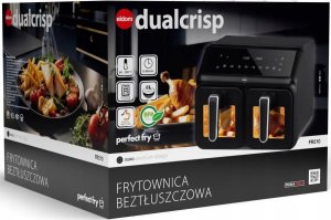 FRYTKOWNICA DWUKOMOROWA BEZTŁUSZCZOWA AIRFRYER Eldom FR210 DUŻA PODWÓJNA 9L 16