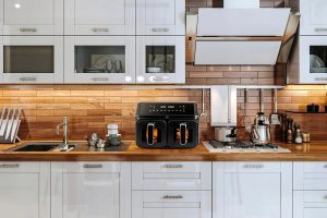 FRYTKOWNICA DWUKOMOROWA BEZTŁUSZCZOWA AIRFRYER Eldom FR210 DUŻA PODWÓJNA 9L 3