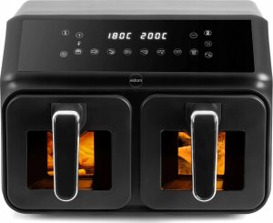 FRYTKOWNICA DWUKOMOROWA BEZTŁUSZCZOWA AIRFRYER Eldom FR210 DUŻA PODWÓJNA 9L 6