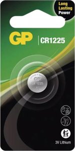 Bateria litowa, guzikowa, CR1225, 3V, GP, blistr, 1-pack 1