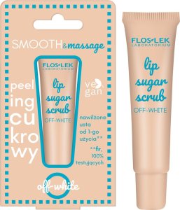 FLOSLEK Peeling cukrowy do ust Off-white 14 g 1