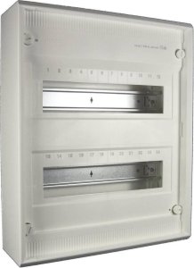 Hager surface-mounted distributor Volta 2x12PLE VA24CN 1