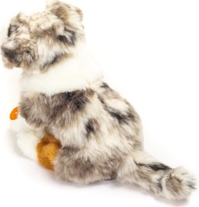 Teddy-HERMANN Plush Australian Shepherd Puppy sitting white/grey/brown 22cm 1