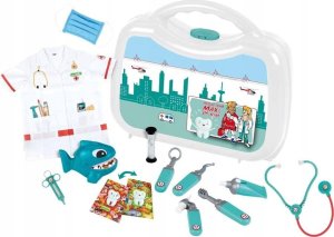Klein Theo 4328 Dentist Case Deluxe I Incl. doctor costume, shark, hourglass and accessories. I 1
