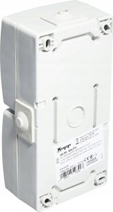 Kopp NAUTIC - On/off switch socket combination, vertical, color: gray 5
