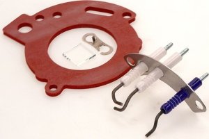 Bosch Thermotechnik electrode set, Junkers ZSB 14..22-3A/E including burner seal, 8 718 107 087 0 1