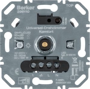 Berker Uni-Rotary Dimmer Comfort (R,L,C,LED), Softr. 296110 1