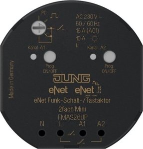 Jung radio actuator FM AS 26 UP 2-channel, UP eNet bus system switching actuator 4011377086869 1