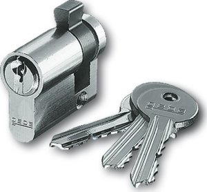 BUSCH-JAEGER DIN profile half cylinder, keyed alike, with 3 keys 0521 PZ-GS 1