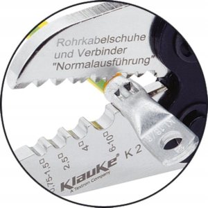 KLAUKE pressing tool K 2 for tubular cable lugs and connectors 0.75 - 16 mm2 3