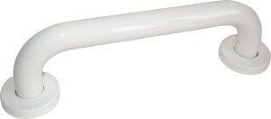 HEWI Bath grab bar series 477, handle with rosettes, white, bar for wall mounting, 250x85x28 mm - 477.31.100 99 1