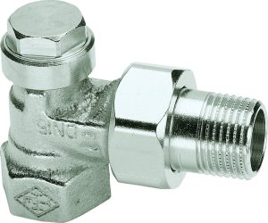 TA Heimeier HK lockshield Regulux corner shape 1/2 inch, nickel-plated gunmetal, 0351-02.000 2