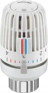 TA Heimeier 9710-24.500 thermostat head VK liquid-filled and 2 saving clips, white graduation cap 1
