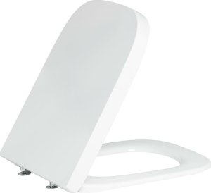 Keramag Renova No.1 Plan toilet seat 500689011, square design, attachment from above, stainless steel hinges 1