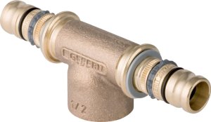 Geberit Mepla T-piece 90G with female thread 16xRp1/2x16 (Rg) 601360005 1