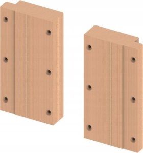 TECEprofil wooden panel set for holding folding support handles 1