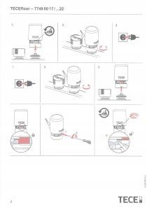 TECEfloor SLQ actuator TA 2.0, 7749, version: 230 V 3