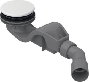 Bette Solid 50 drain fitting, side 0.6 l/s, with Antirutsch Pro or Sense, B598-, Color: White 1