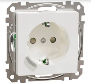 Merten Connected SCHUKO socket polar white glossy MEG2380-0319 1