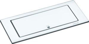 Schulte Elektrotechnik socket element EVOLINE Backflip glass white, 2 sockets, 1 USB 1