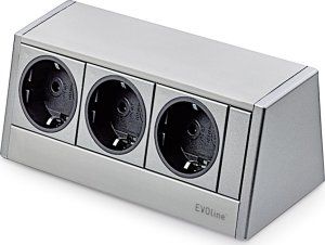 Schulte Elektrotechnik Schulte 159800006600 Evoline R-Dock, 3 x VDE sockets aluminum 1