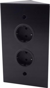 Thebo corner socket element RIVA 2f socket, black, 3m 1