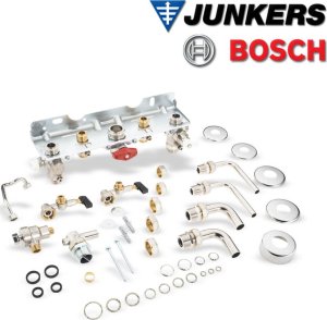 Bosch Thermotechnik Junkers mounting connection plate No. 1661 complete for combination devices 1