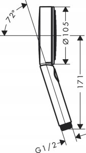hansgrohe shower head Pulsify Select S, shower head 3 jet types Activation, anti-limescale function, 2